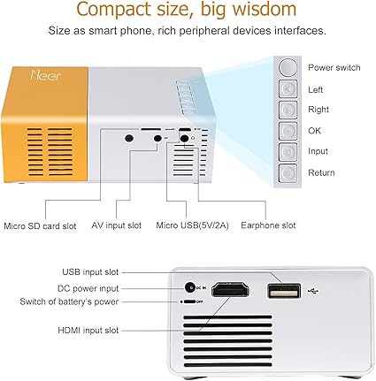 Mini Compact Projector  جهاز العرض الصغير المحمول