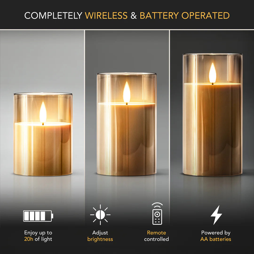 Darvya Candle Lights With Remote | شموع LED مع ريموت كنترول